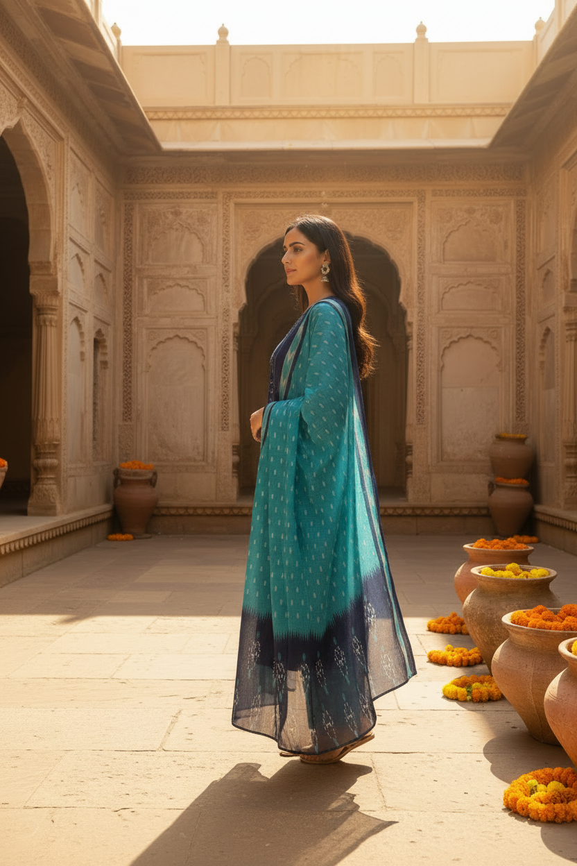 Side View — Dupatta Clearly Visible